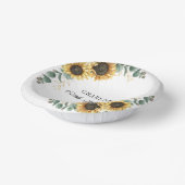 Bloemen Zonnebloem Eucalyptus 60ste Verjaardagsfee Papieren Kommen (Gebogen)