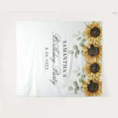 Bloemen Zonnebloem Eucalyptus 60ste Verjaardagsfee Wandkleed (Voorkant (horizontaal))