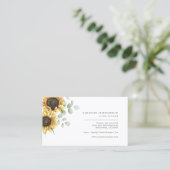 Bloemen Zonnebloem Eucalyptus Bloom Bloemist Visitekaartje (Staand voorkant)
