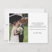 Bloemen Zonnebloem Eucalyptus Bruiloft Dank u kaar Notitiekaartje (Achterkant)