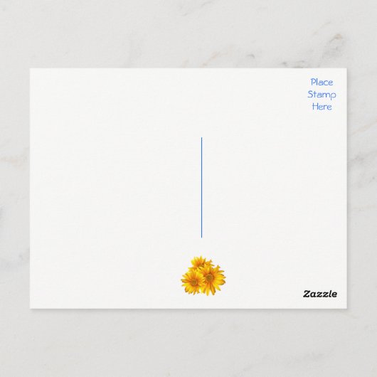 Bloemen Zonnebloem Gele bloemen Blauwe lucht Briefkaart