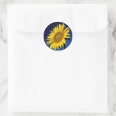 Bloemen Zonnebloem Gele Zonnebloemen Bloem Bruilof Ronde Sticker (Tas)