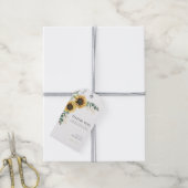 Bloemen Zonnebloem Groen 50e Verjaardag Cadeaulabel (Met Touw)