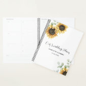 Bloemen Zonnebloem groen Botanische bruiloft Planner (Display)