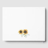 Bloemen Zonnebloem groen schuur bruiloft Gastenboek (Achterkant)