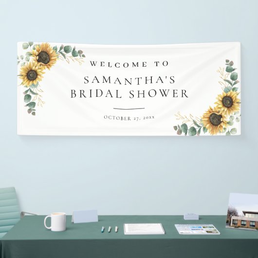 Bloemen Zonnebloem Liefde in Bloom Vrijgezellenfee Spandoek (Beurs)