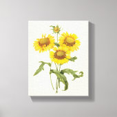 bloemen zonnebloem met bloemen door roodoute canvas afdruk (Voorkant)