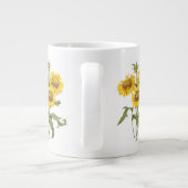 bloemen zonnebloem met bloemen door roodoute grote koffiekop (Achterkant)