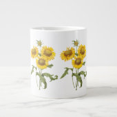  bloemen zonnebloem met bloemen door roodoute grote koffiekop (Voorkant)