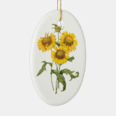 bloemen zonnebloem met bloemen door roodoute keramisch ornament (Rechts)