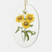  bloemen zonnebloem met bloemen door roodoute keramisch ornament (Links)