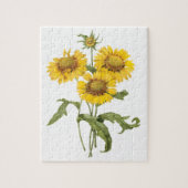 bloemen zonnebloem met bloemen door roodoute legpuzzel (Verticaal)