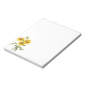  bloemen zonnebloem met bloemen door roodoute notitieblok (Linkerzijde)