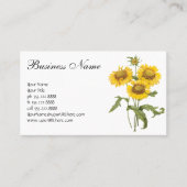 bloemen zonnebloem met bloemen door roodoute visitekaartje (Voorkant)