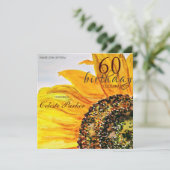 Bloemen Zonnebloem Milestone Verjaardag Kaart (Staand voorkant)