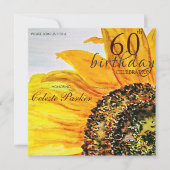 Bloemen Zonnebloem Milestone Verjaardag Kaart (Voorkant)