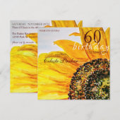 Bloemen Zonnebloem Milestone Verjaardag Kaart (Voorkant / Achterkant)