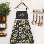 Bloemen Zonnebloem Monogram Schort