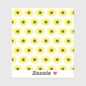 Bloemen Zonnebloem Patronen Gouden Gele Bloemen Sticker (Vel)