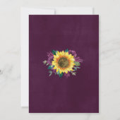 Bloemen Zonnebloem Pruim Paarse Roos Lichten Bruil Kaart (Achterkant)
