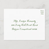 Bloemen Zonnebloem RSVP Groen Geel Huwelijksfeest Uitnodiging Briefkaart (Achterkant)