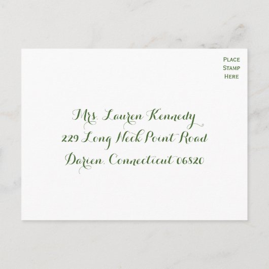 Bloemen Zonnebloem RSVP Groen Geel Huwelijksfeest Uitnodiging Briefkaart (Achterkant)