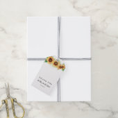Bloemen Zonnebloem Script groen Vrijgezellenfeest Cadeaulabel (Met Touw)
