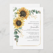 Bloemen Zonnebloem Script Vrijgezellenfeest Kaart (Voorkant / Achterkant)