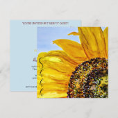 Bloemen Zonnebloem Verrassing Verjaardagsfeest Kaart (Voorkant / Achterkant)
