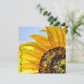 Bloemen Zonnebloem Verrassing Verjaardagsfeest Kaart (Staand voorkant)