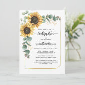 Bloemen Zonnebloem Waterverf Bevestiging Kaart (Staand voorkant)