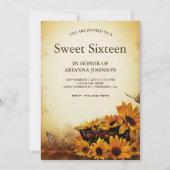  Bloemen Zonnebloem Zoet Zestien Kaart (Voorkant)