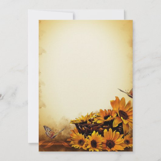  Bloemen Zonnebloem Zoet Zestien Kaart (Achterkant)