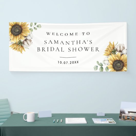 Bloemen Zonnebloem Zomer Vrijgezellenfeest Spandoek (Beurs)