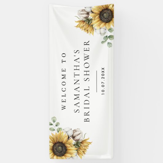 Bloemen Zonnebloem Zomer Vrijgezellenfeest Spandoek (Verticaal)