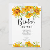 Bloemen Zonnebloemen Bridal Shower Uitnodiging (Voorkant)
