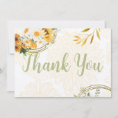 Bloemen - Zonnebloemen & madeliefjes Dankjewel Kaa Kaart (Voorkant)