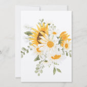 Bloemen - Zonnebloemen & madeliefjes Dankjewel Kaa Kaart (Achterkant)