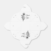 Bloemen Zonnebloemen Zwart Wit Huwelijk Dank u Bedankdoosjes (Uitgevouwen)