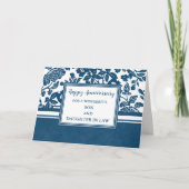 Bloemen Zoon & Dochter in Recht Jubileum Kaart (Voorkant)