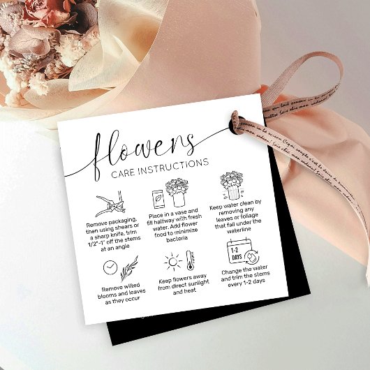 Bloemen Zorg Minimalistische Logo Bloemist Hang La Bedankjes Labels