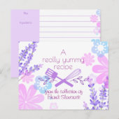 Bloemen zwaaien spatel koken bakken recept kaart (Voorkant / Achterkant)