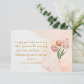 Bloemen Zwangerschap Aankondiging Kaart (Staand voorkant)