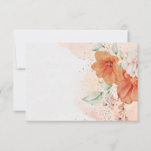 Bloemen Zwangerschap Aankondiging Kaart (Achterkant)