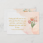 Bloemen Zwangerschap Aankondiging Kaart (Voorkant / Achterkant)