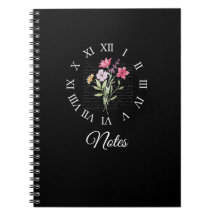 Bloemen & Zwart Boek Tijd Notitieboek