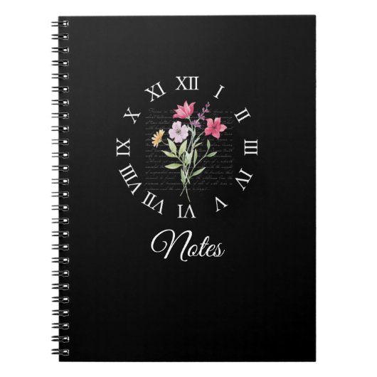 Bloemen & Zwart Boek Tijd Notitieboek (Voorkant)