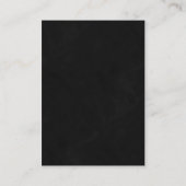 Bloemen Zwart en Grijs Bruiloft Wishing Well Informatiekaartje (Achterkant)