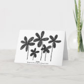 Bloemen - Zwart en Wit Kaart (Achterkant)