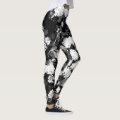 Bloemen - zwart en wit leggings (Rechts)